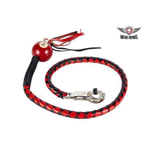 Black and red fringed get - 36",